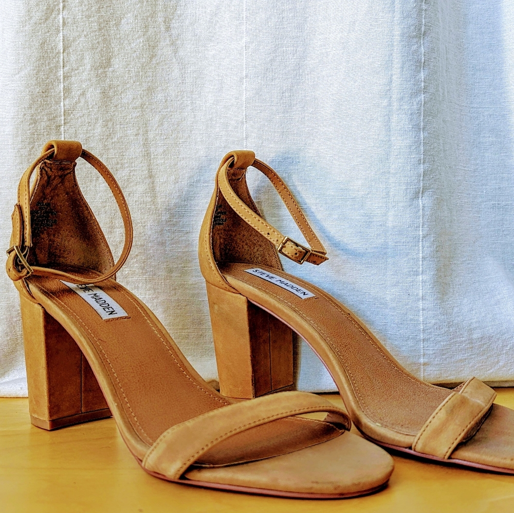 Strappy Nude Block Heels - Steve Madden Sz 10 NWOT